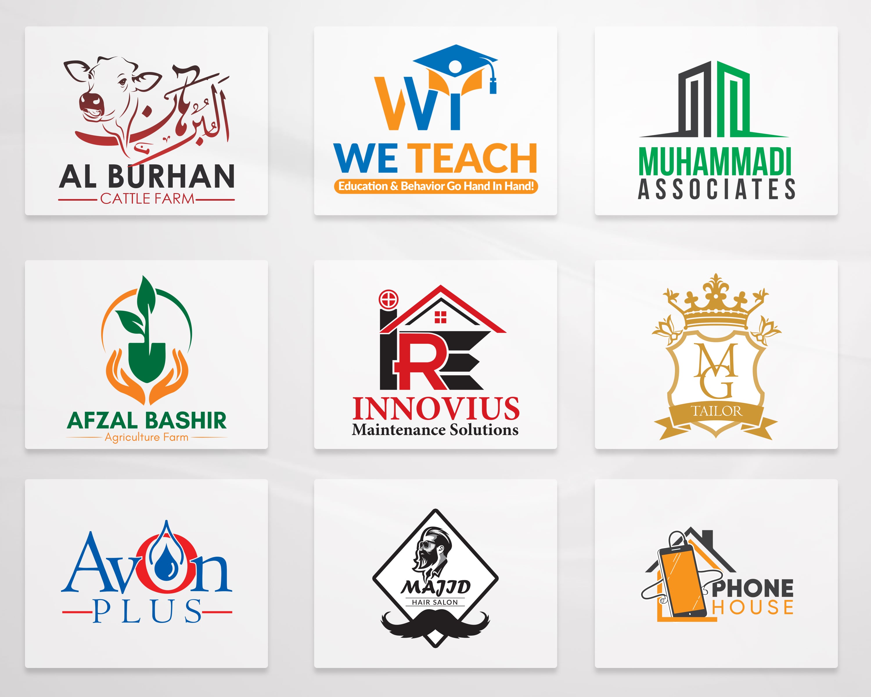Modern logo design Qatar creative branding example 2026